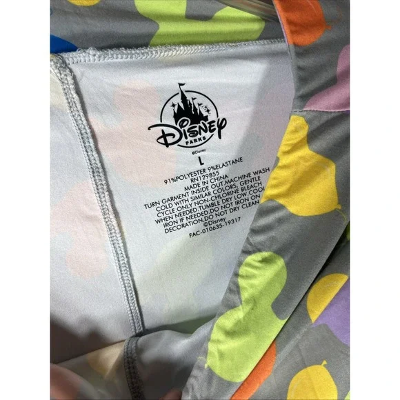 Disney Parks Mickey Balloons Women's Leggings Gray size Large Stretch Pants - Picture 9 of 15